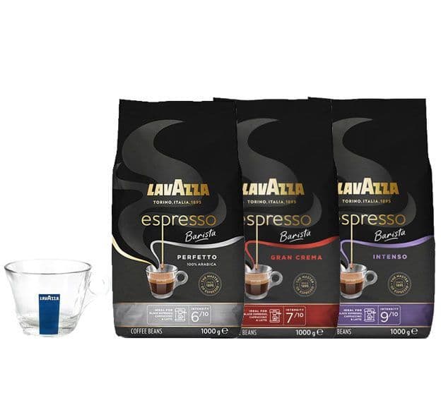 Lavazza koffiebonen Barista 3kg + 1 cappuccino glas GRATIS